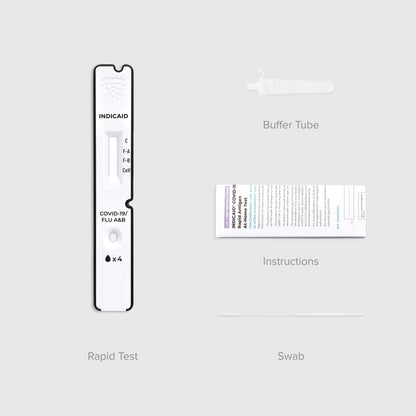 INDICAID® Rapid COVID-19 + Flu A&B At-Home Antigen Test Kit (OTC)