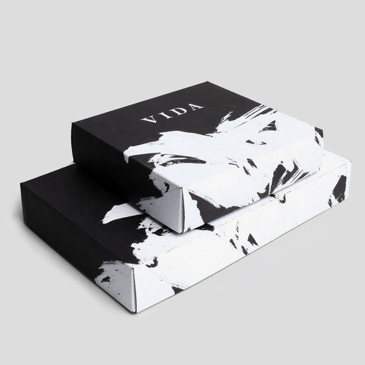 black pattern gift boxes