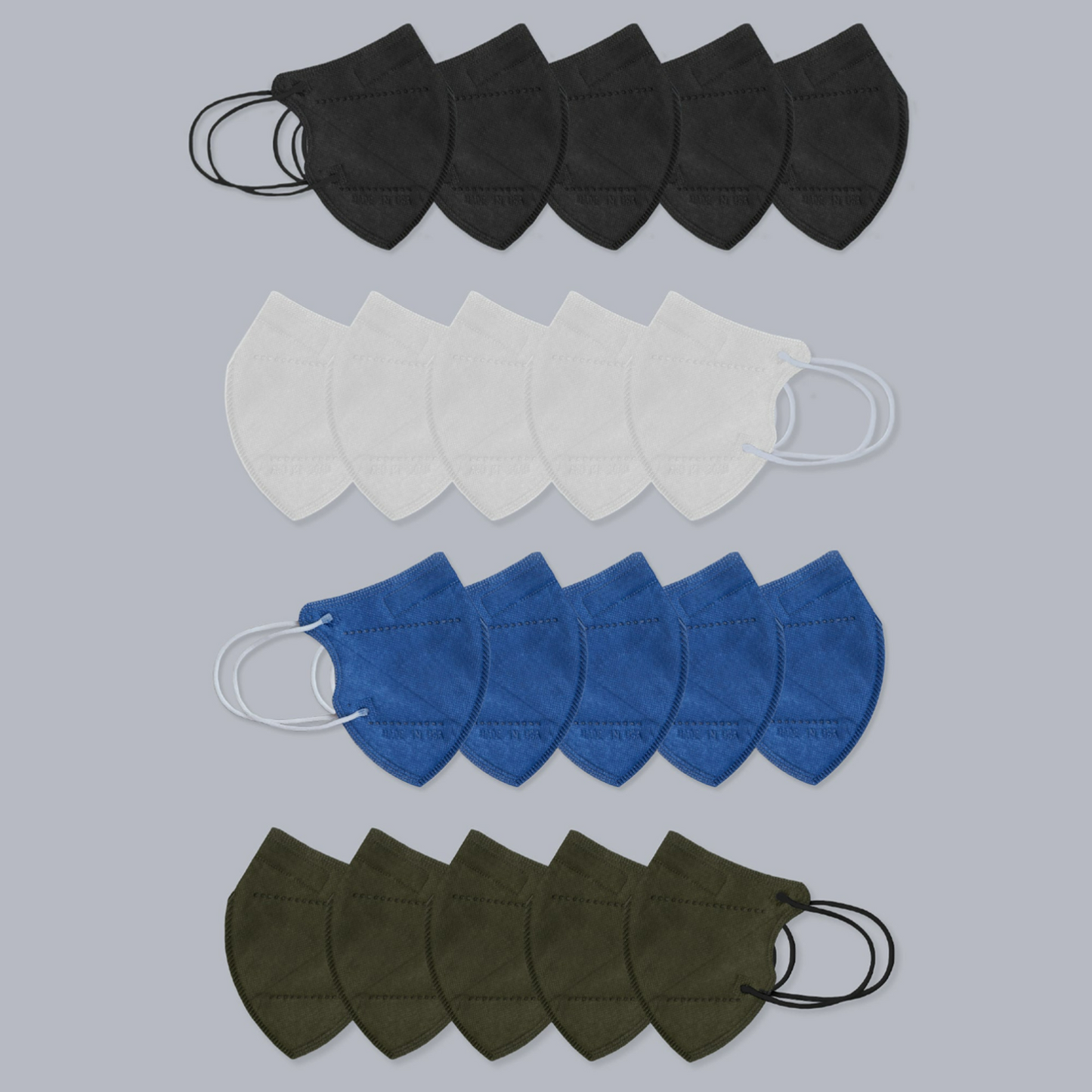 Kids KN95 Bifold Face Masks, 95%+ Allergy Filtration, 20-Pack